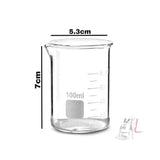 Scifa Glass Beakers 100ml, 250ml & Conical Flask 100ml, 250ml Borosilicate Glass With Marking- 