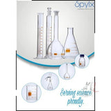 Scifa Glass Beakers 100ml, 250ml & Conical Flask 100ml, 250ml Borosilicate Glass With Marking- 