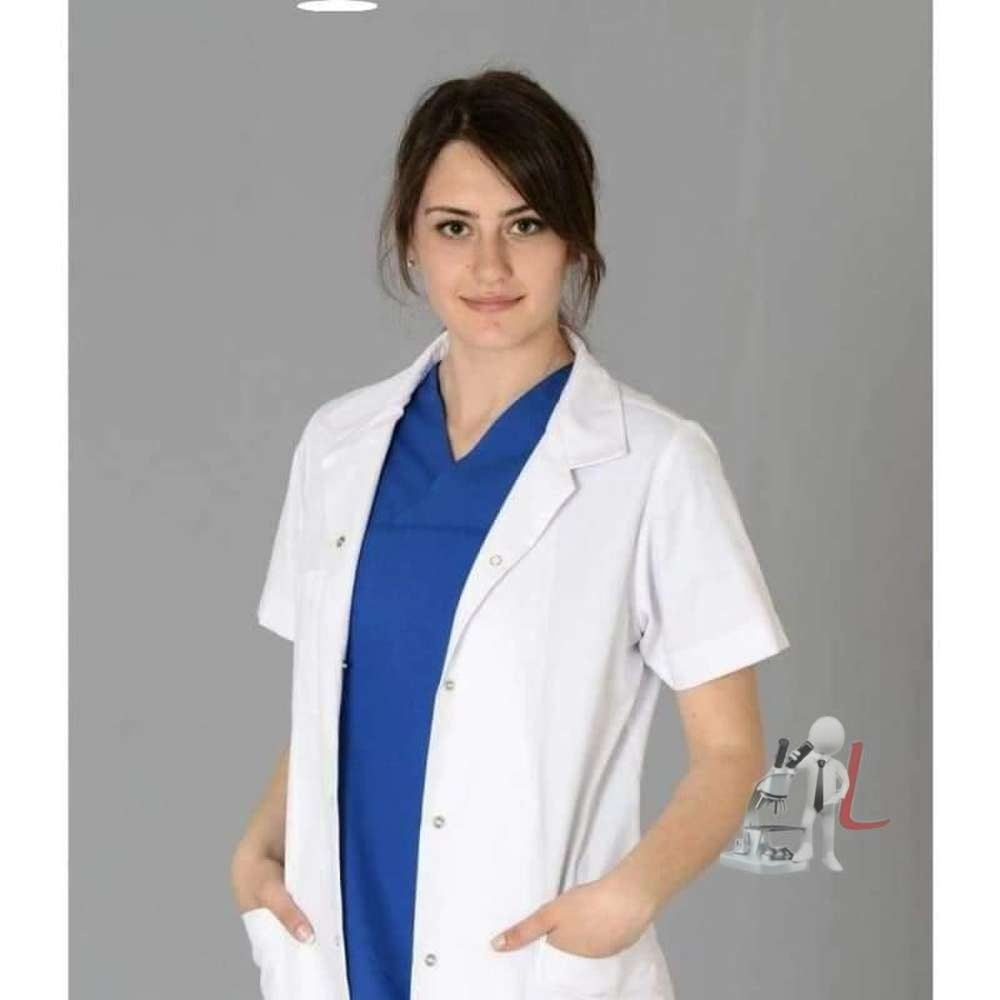 Womens Doctor Lab Coat Apron Half Sleeves 9